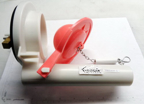 Toto THU249P-1; ; 1 piece dual valve assembly with pink flapper toilet; in unfinish (13+2); in Unfinish; Discontinued Product - Use THU453.6B-A