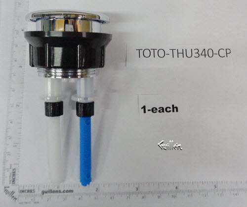 Toto THU340#CP; ; dual flush push button MS654 spare part THU337#CP - 9AU278; in Polished Chrome