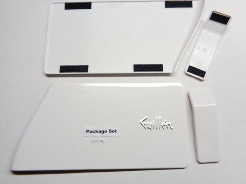 Toto THU344#01; ; set of large & small toilet side plates; in Cotton