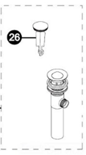 Toto THU4056; ; pop-up drain for residential lavatory faucet lifekoat; in Brushed Nickel