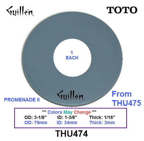 Toto THU474;;__ 3-1/8in 1-3/8in; 1 each; Flat seal gasket for flush valve for nh drain valvet; from THU475; in Unfinish