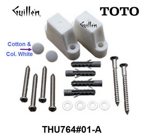 Toto THU764#01-A; Nexus; Toilet mounting hardware; in Cotton
