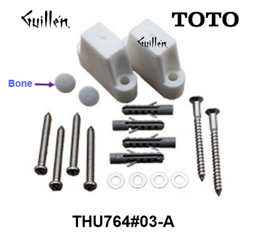 Toto THU764#03-A; Nexus; Toilet mounting hardware; in Bone