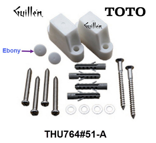Toto THU764#51-A; Nexus; Toilet mounting hardware; in Ebony