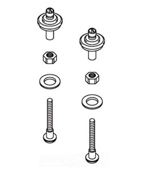 Toto TS810DV2; ; mounting hardware for dual flush tanks bolt screws toilet; in Unfinish   TS810D  ; Discontinued Product - Use Toto TS810DV3