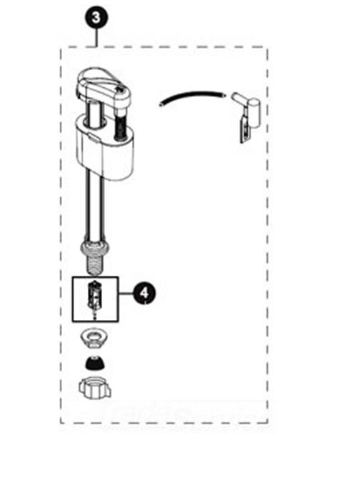 Toto TSU28A; ; 2 piece E-max fill valve assembly toilet; in Unfinish; Discontinued Product - Use Toto TSU99A