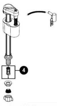 Toto TSU37A; ; HET high efficiency toilet double fill valve assembly cyclone; in Unfinish; Discontinued Product - Use Toto TSU99A