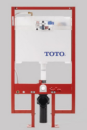 Toto WT151M, WT152M; DuoFit; in wall hung toilet tank system for 2 x 6 & 2 x 4 wall stud installation partdual max 1.6 gpf /6.0lpf & 0.9 gpf / 3.4lpf adjustable height 15 - 19"" plumbing repair technical part breakdown""