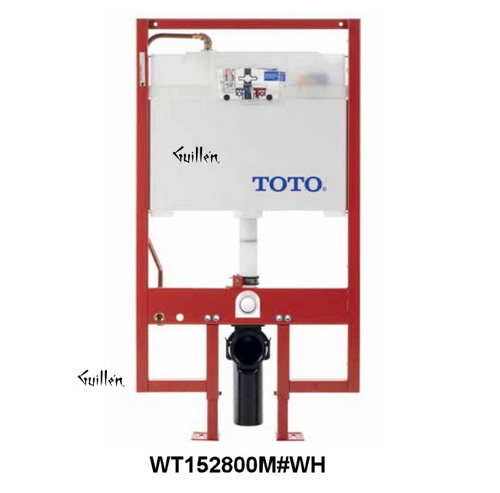 Toto WT152800M#WH; ; toilet WT152m duofit in-wall tank system copper pipe - YT800#WH push plate contains WT152M#01 - YT800#WH; in White