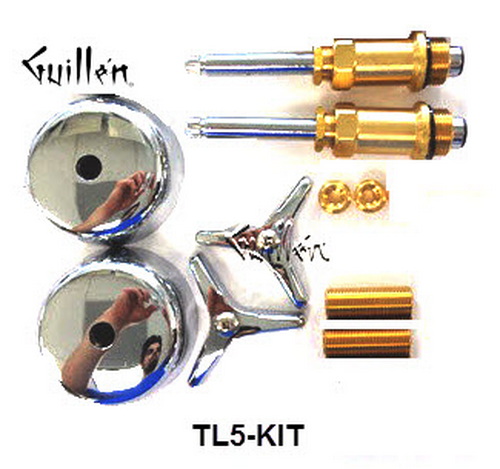 TPC TL5-KIT; American Standard; 2 handle cross tract line bath shower old valve rebuild kit trim and cartridge; in Chrome   RK9806-2