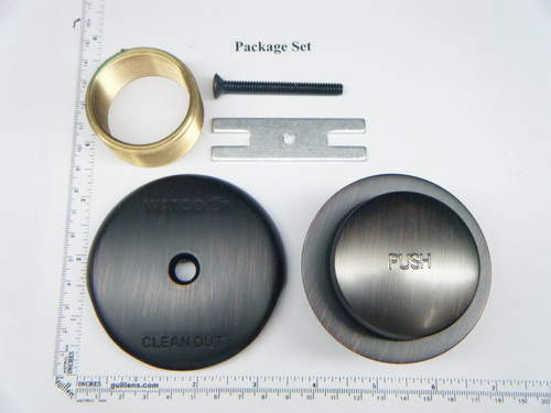 Watco 68190-BZ; ; foot drain trim kit foot actuated 1.6-IN x 16 trim kit W/38101 bushing; in Rubbed Bronze