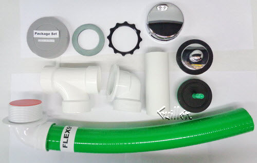 Watco FLEX916-LT-PVC-CP 16IN BWST FLEX INNOVATOR LT 16-IN. BATH WASTE PVC, CHROME PLATED