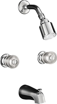 Kohler K-T15201-7 Coralais(R) bath and shower faucet trim with sculptured acrylic handles valve not included
