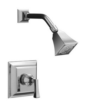 Kohler K-T462-4V Memoirs(R) Rite-Temp(R) pressure-balancing shower faucet trim with Stately design and deco handle valve not included