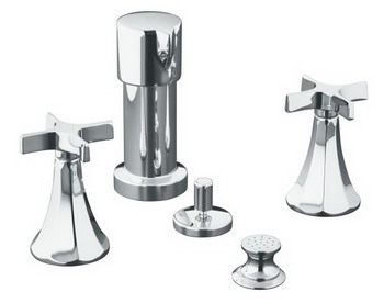 Kohler K-470-3C Memoirs(R) bidet faucet with Classic design and cross handles