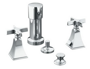 Kohler K-470-3S Memoirs(R) bidet faucet with Stately design and cross handles