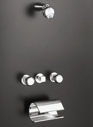 Kohler K-7901-4 Cirrus 3-Handle Bath and Shower Faucet