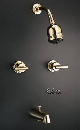 Kohler K-1098 BodySpa Wall-mount faucet kit Taboret with lev