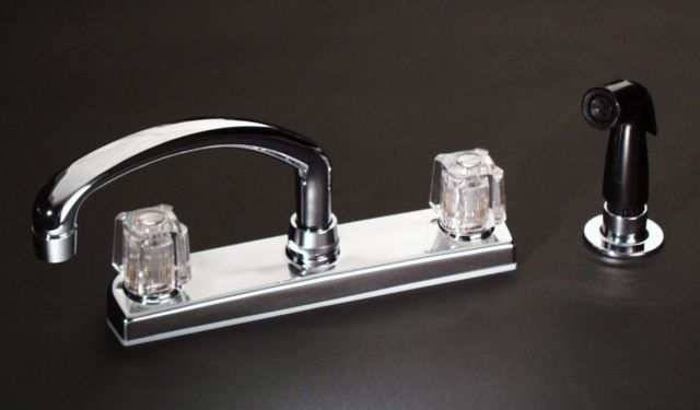Kohler K-11925-P Trend Kitchen Sink Faucet With Sidespray Sculp