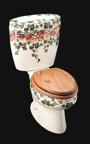 Kohler K-14215-PS Peonies & Ivy Lite Toilet Tank and Lid with in