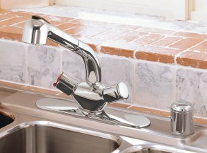 Kohler K-14505-B Provence Two-Handle pullout spray kitchen sink