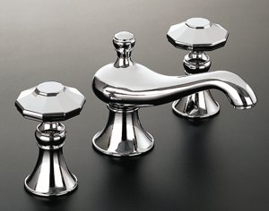 Kohler K-16102-8 Revival widespread Lavatory Faucet with Dome Ha