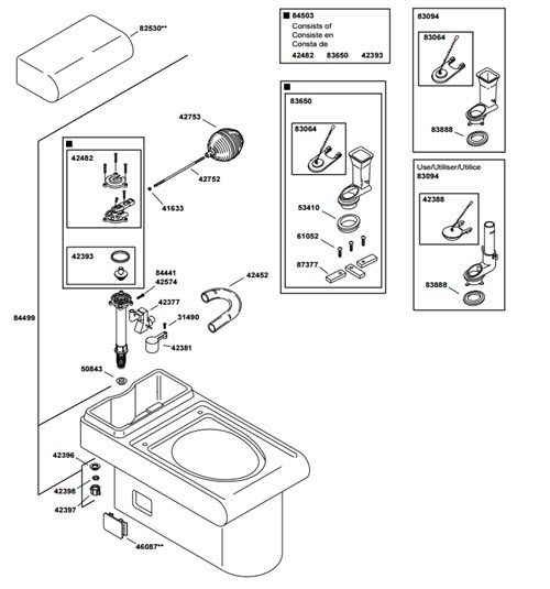 Kohler K-3378 Pillow Talk Water-Guard toilet elongated