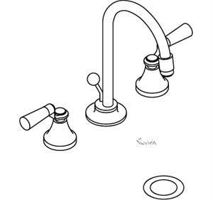 Kohler K-6242-4 Flair Lever widespread Lavatory Faucet