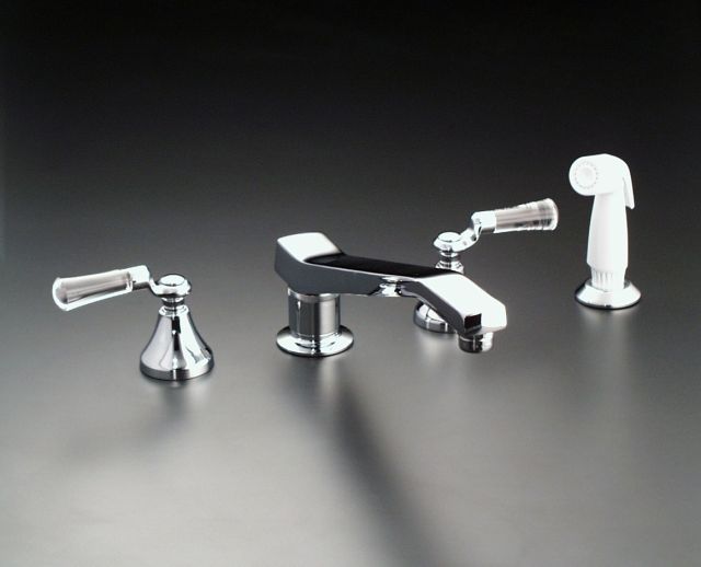 Kohler K-6271-4 Flair Lever Kitchen Sink Faucet Lever Handles