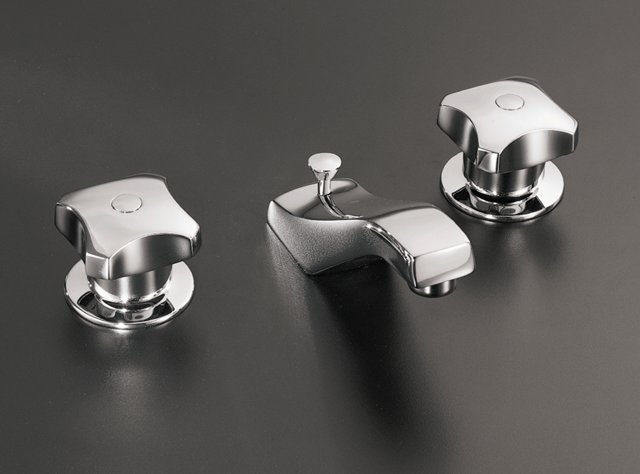 Kohler K-7471-KE Triton widespread Lavatory Base Faucet with Pop