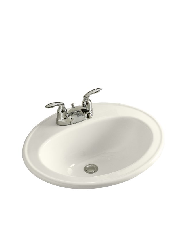 Kohler K-2196-4N Pennington(TM) self-rimming lavatory with 4"" centers and sealed overflow