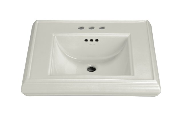 Kohler K-2239-4-95; Memoirs (R) pedestal lavatory basin with 4" centers; in Ice Grey