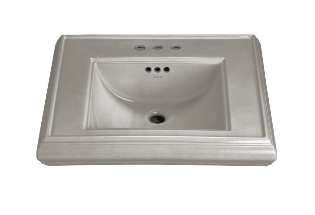 Kohler K-2239-4-K4; Memoirs (R) pedestal lavatory basin with 4" centers; in Cashmere