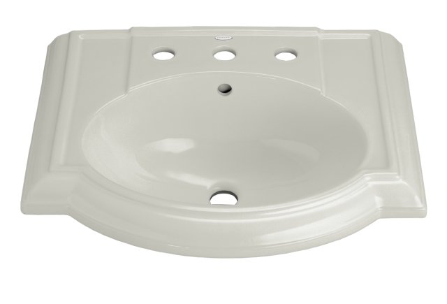Kohler K-2287-1-95; Devonshire (R) lavatory basin with single-hole faucet drilling; in Ice Grey