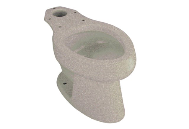 Kohler K-4276-G9; Wellworth(R); elongated toilet bowl less seat; in Sandbar; Discontinued Product
