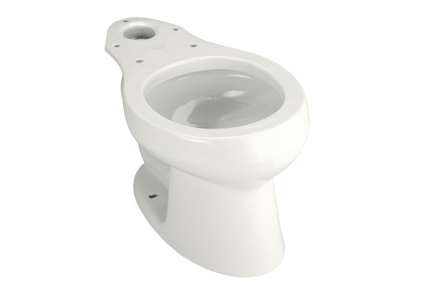 Kohler K-4277-0; Wellworth (R) round-front toilet bowl, less seat; in White; Discontinued Product