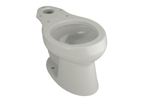 Kohler K-4277-95; Wellworth (R) round-front toilet bowl, less seat; in Ice Grey; Discontinued Product