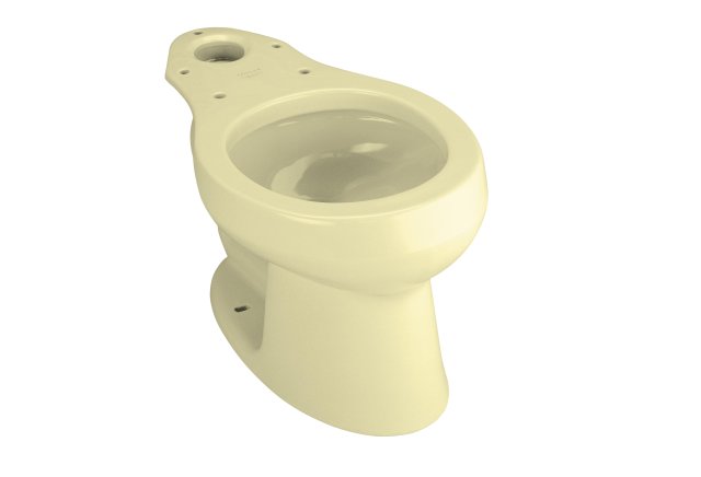 Kohler K-4277-Y2; Wellworth(R); round-front toilet bowl less seat; in Sunlight; Discontinued Product