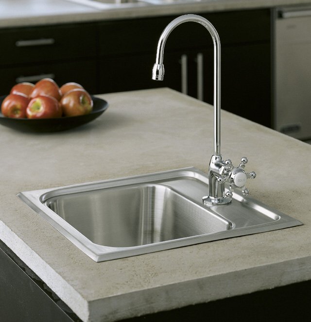 Kohler K-3290-1H Lyric Entertainment Sink Single-hole Drilling