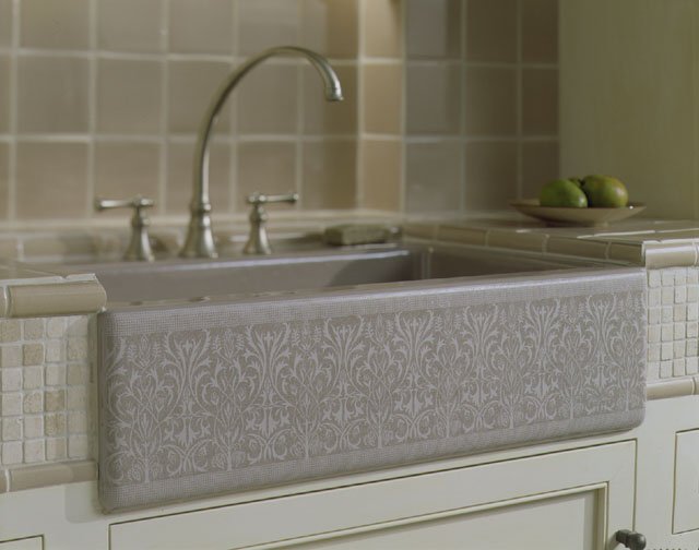 Kohler K-14579-KG-K4; Alencon Lace (TM) design on Dickinson (R) undercounter sink with four-hole oversized drilling; in Cashmere; Discontinued Product