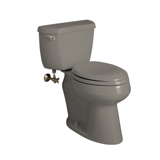 Kohler K-3481 Wellworth(R) Comfort Height(TM) elongated toilet with concealed trapway and left-hand trip lever less seat