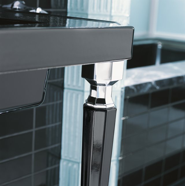 Kohler K-2317-AF Kathryn(R) octagonal fireclay legs with Vibrant(R) French Gold trim