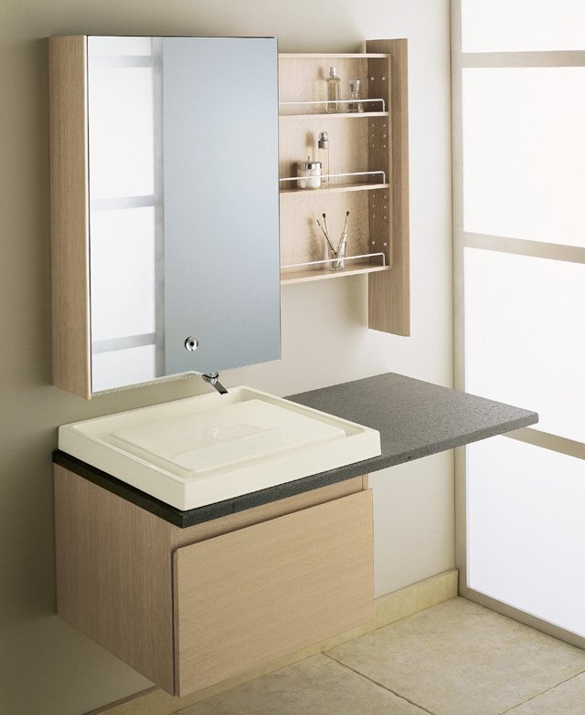 Kohler K-3031 Purist(R) natural lavastone countertop with plumbing cutout on right