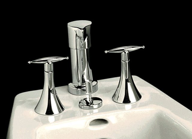 Kohler K-316-6 Finial Fundamentals bidet faucet with tee handl