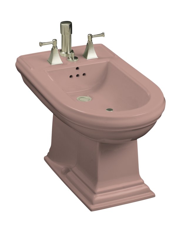Kohler K-4886-45 Memoirs(R) bidet plumbed for vertical spray bidet faucet; Discontinued Product