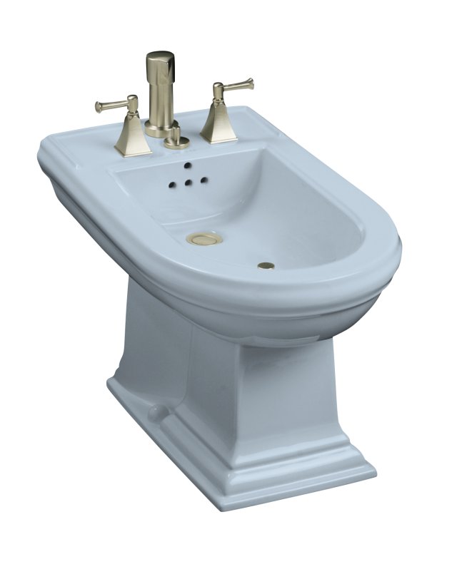 Kohler K-4886-6 Memoirs(R) bidet plumbed for vertical spray bidet faucet; Discontinued Product
