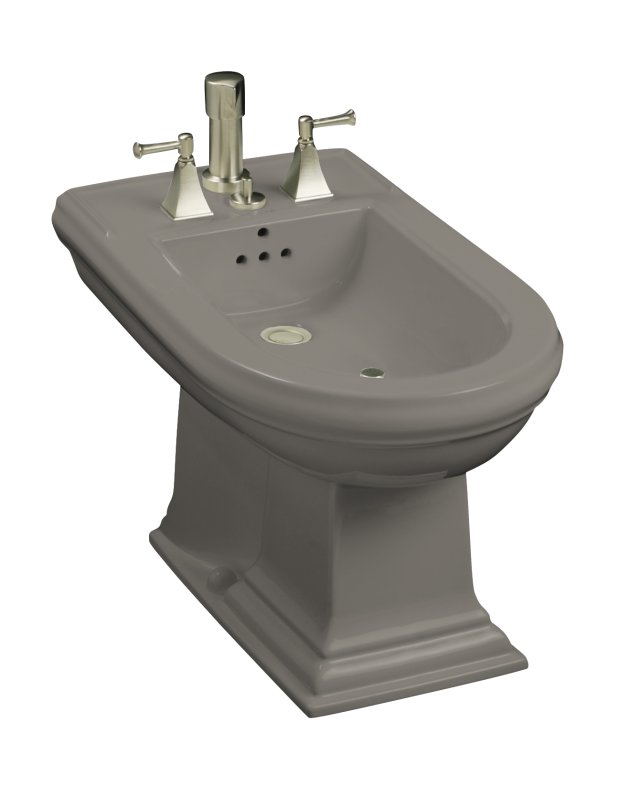 Kohler K-4886 Memoirs(R) bidet plumbed for vertical spray bidet faucet