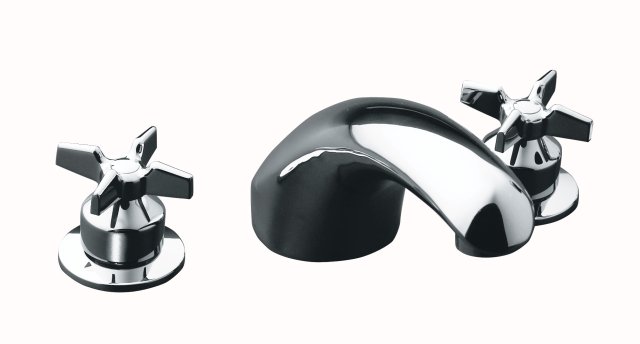Kohler K-T7019-3 Triton(R) deck-mount bath faucet trim with cross handles valve not included