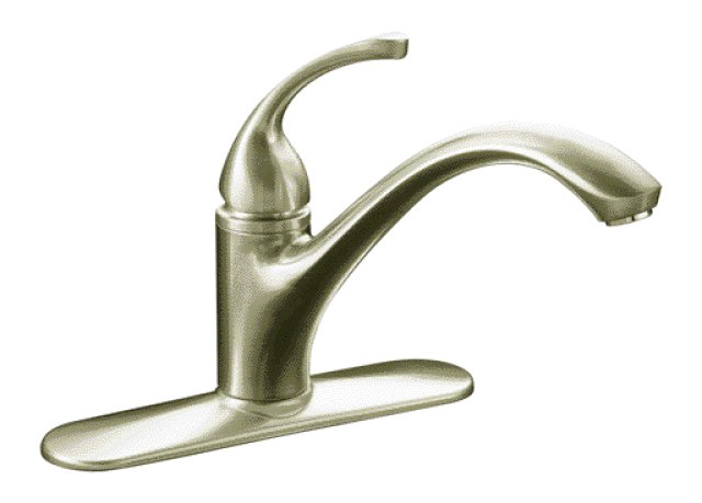 Kohler K-10411 Forte(R) single-control kitchen sink faucet with escutcheon and lever handle