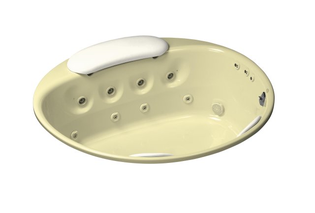 Kohler K-1394-H2-Y2 RiverBath(R) 66"" round whirlpool with chromatherapy  Sunlight; Discontinued Product